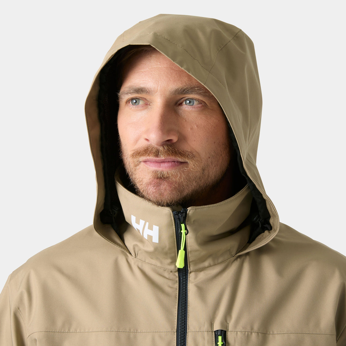 CREW HOODED JACKET 20, PEBBLE, XXL