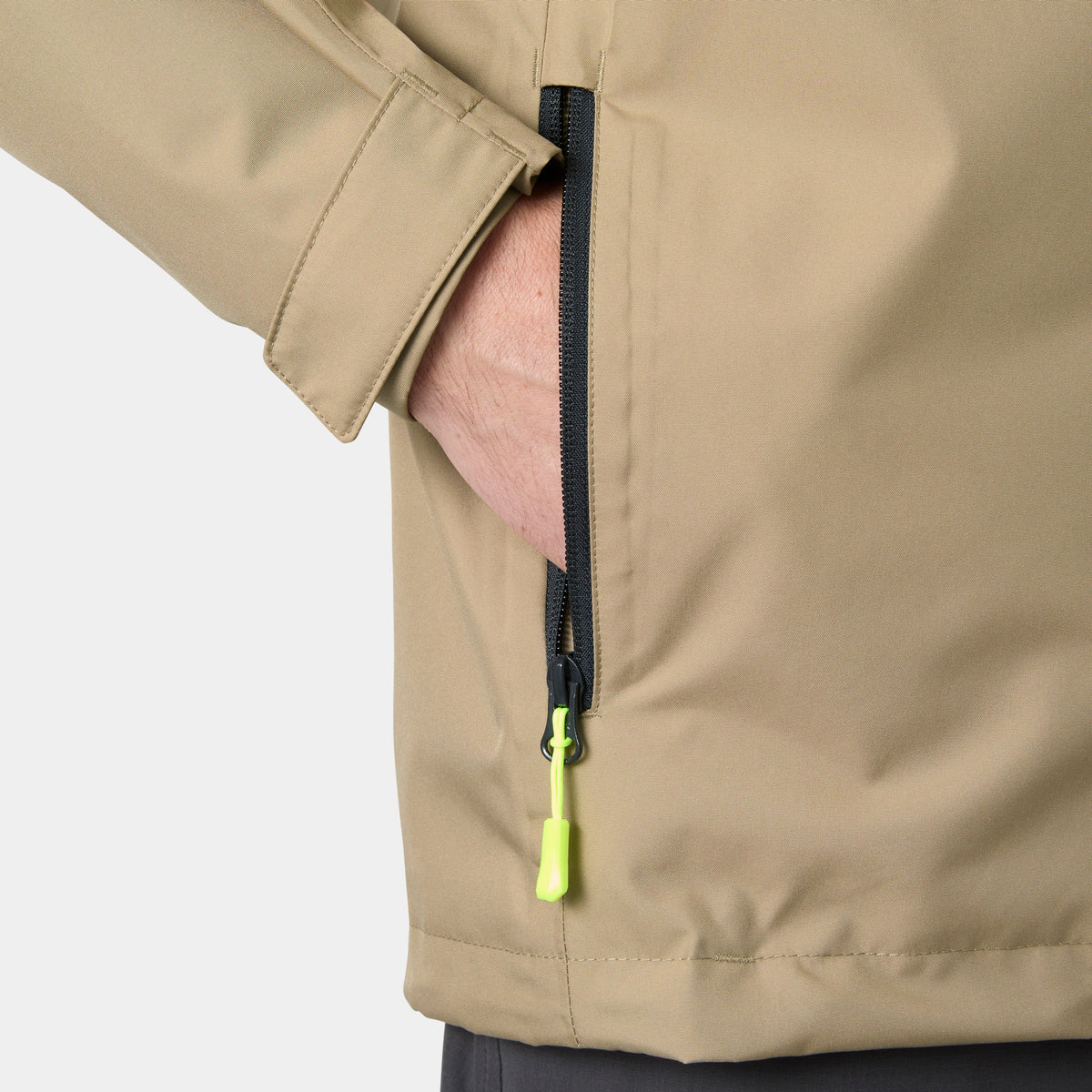 CREW HOODED JACKET 20, PEBBLE, XXL
