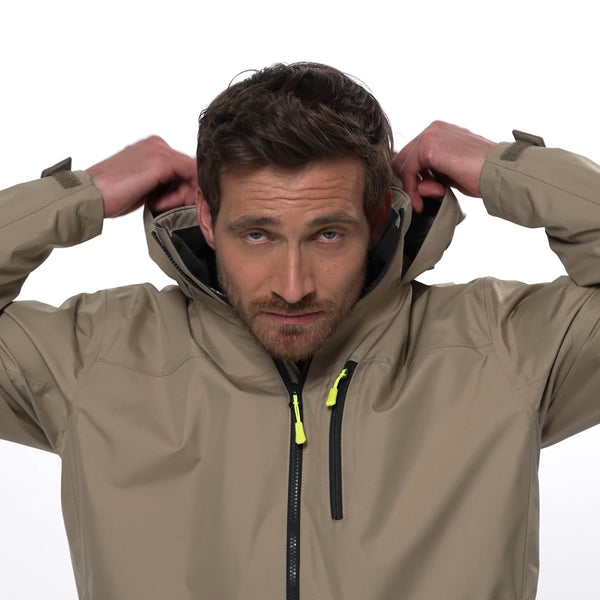 CREW HOODED JACKET 20, PEBBLE, L
