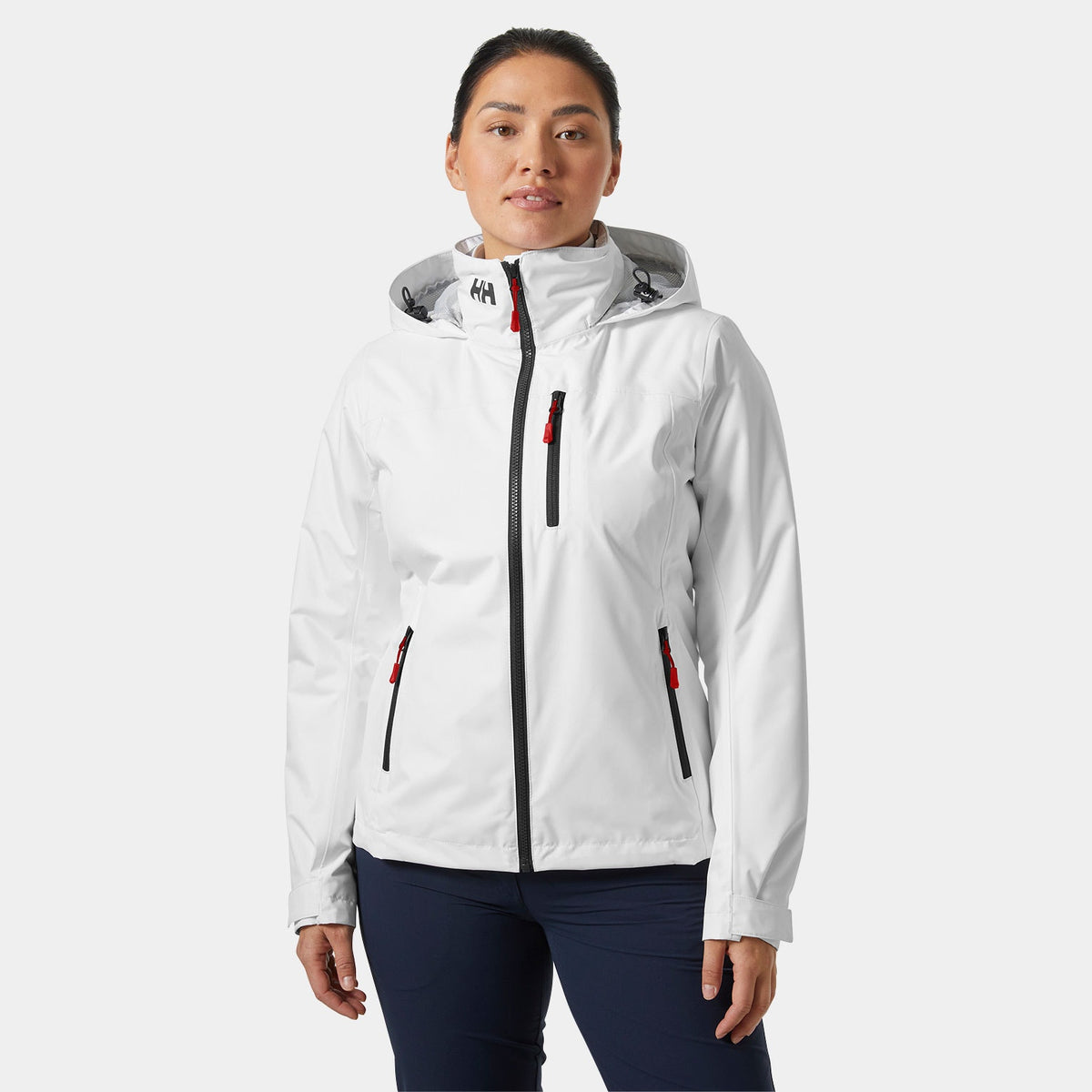 W CREW HOODED MIDL JACKET 20, WHITE, XXL