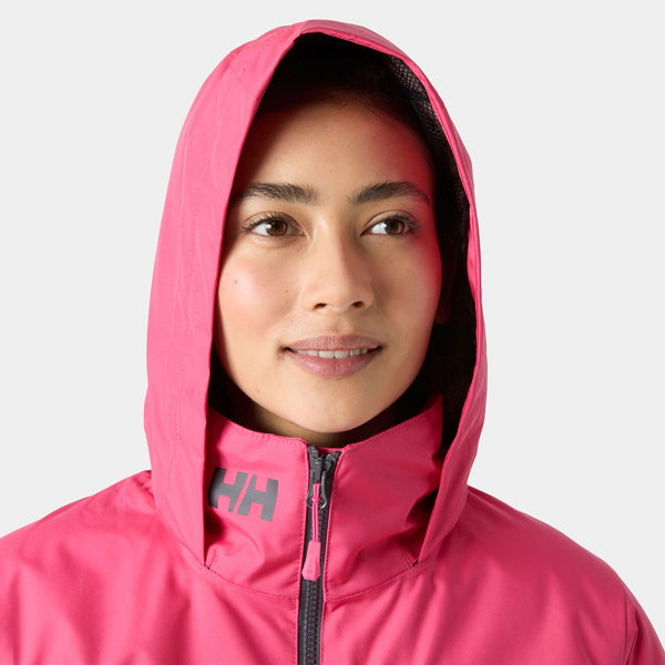 W CREW HOODED MIDL JACKET 20, HOT PINK, L