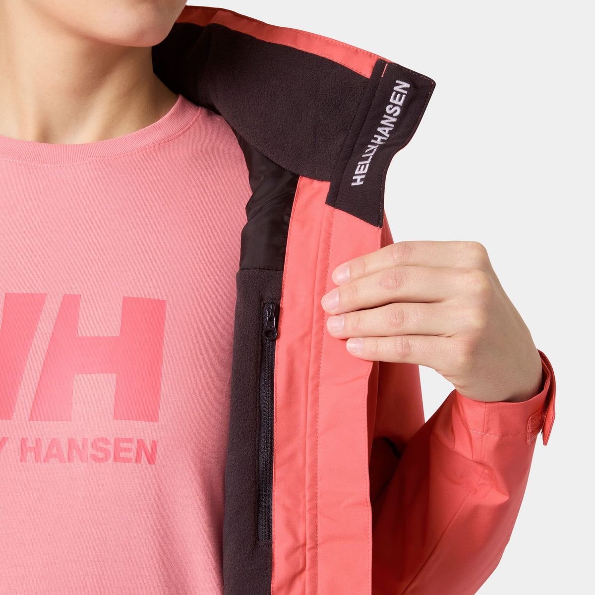 W CREW HOODED MIDL JACKET 20, SUNSET PINK, XXXXXL