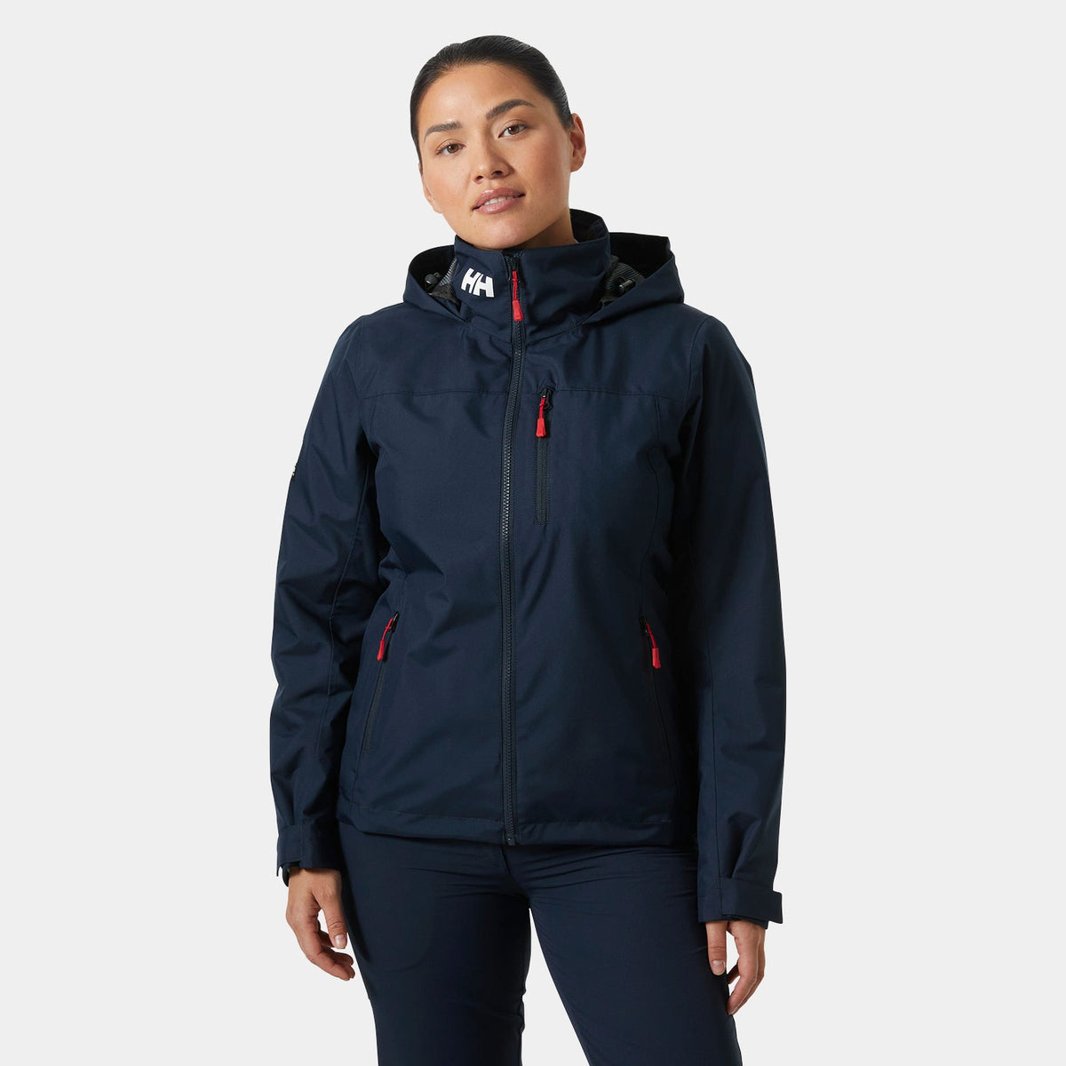 W CREW HOODED MIDL JACKET 20, NAVY, XXL