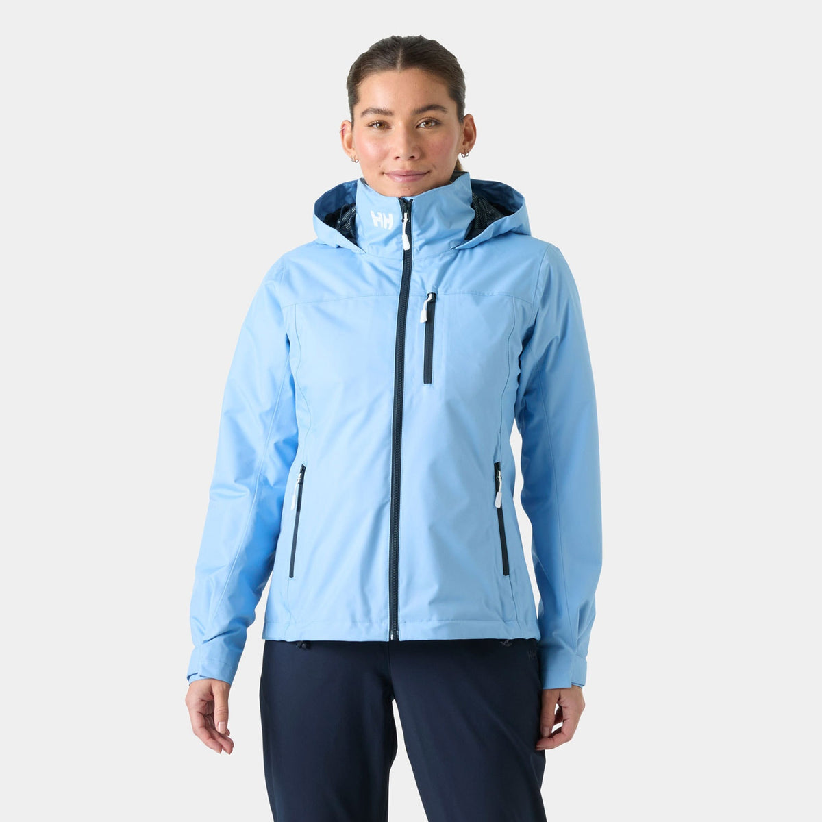 W CREW HOODED MIDL JACKET 20, BRIGHT BLUE, L