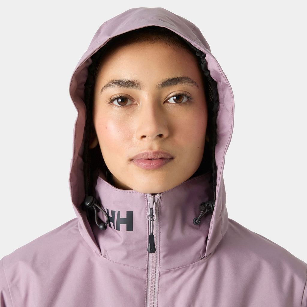 W CREW HOODED MIDL JACKET 20, PURPLE CLAY, L