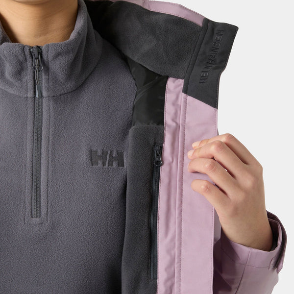 W CREW HOODED MIDL JACKET 20, PURPLE CLAY, L