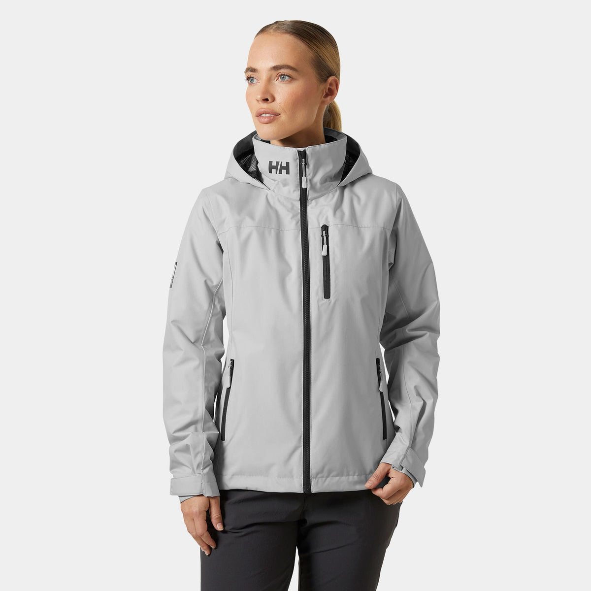 W CREW HOODED MIDL JACKET 20, GREY FOG, XXL