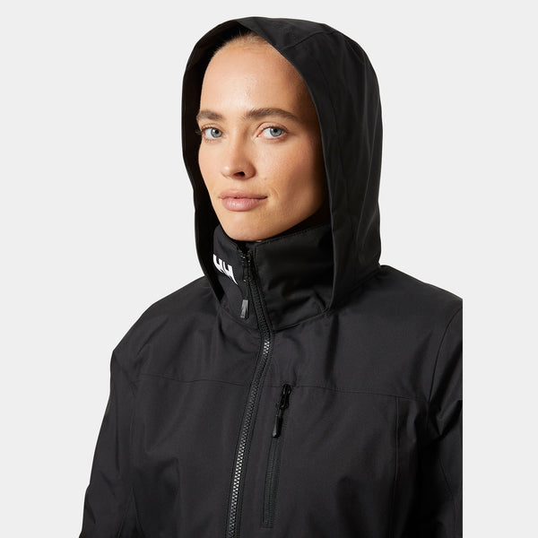 W CREW HOODED MIDL JACKET 20, BLACK, XXL