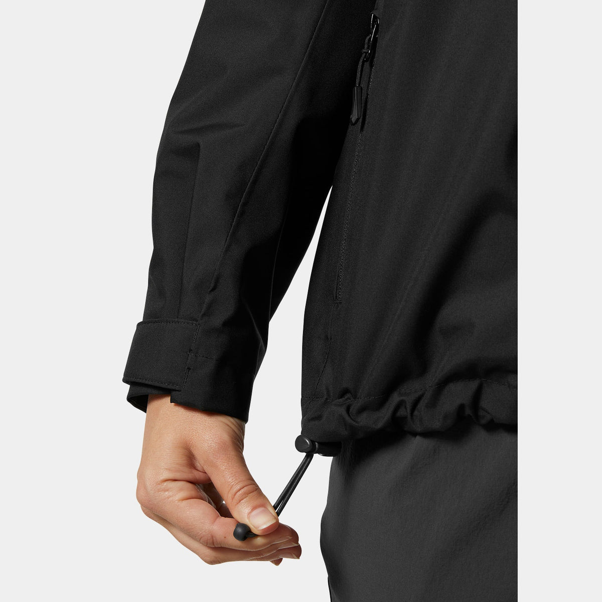 W CREW HOODED MIDL JACKET 20, BLACK, XXL