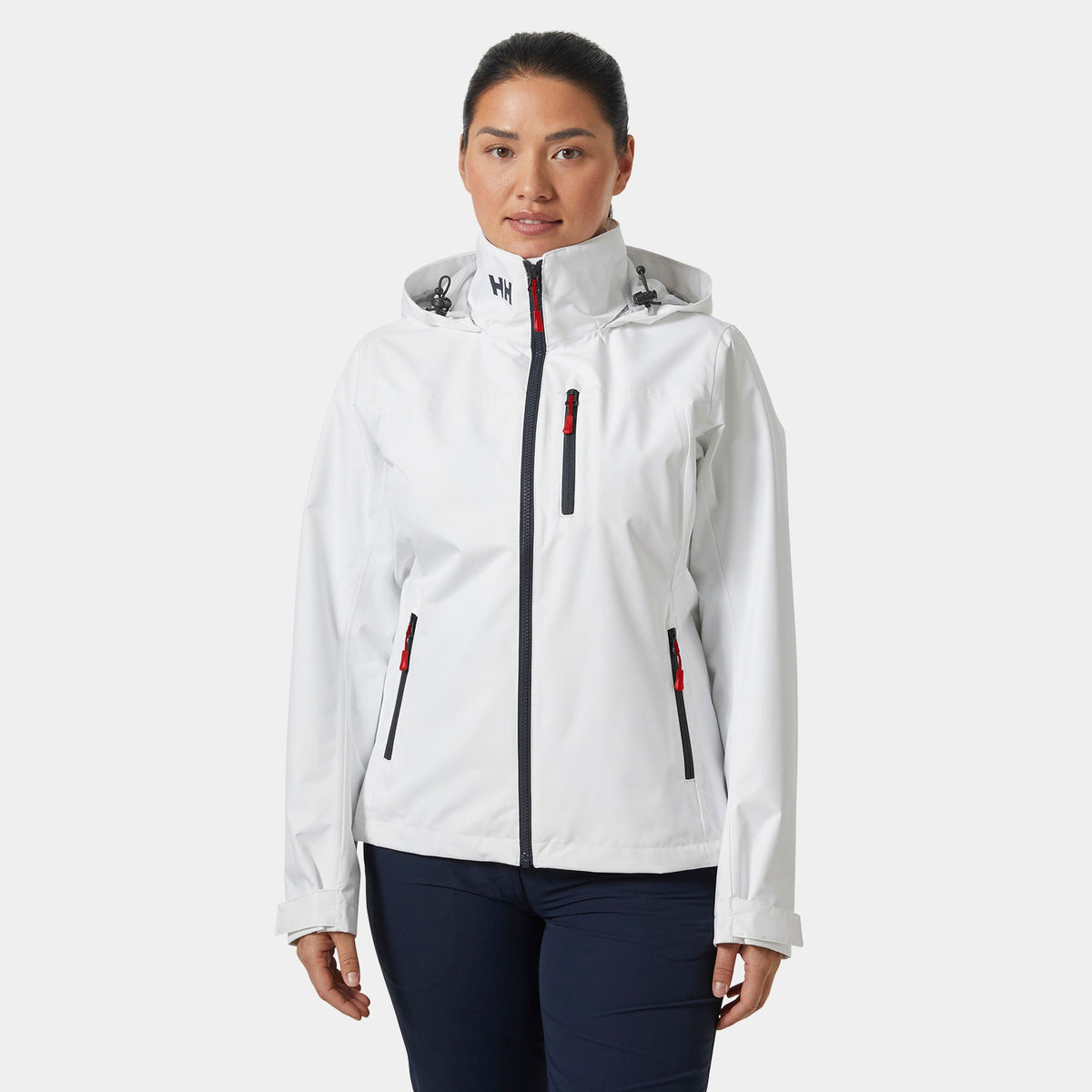 W CREW HOODED JACKET 20, WHITE, L
