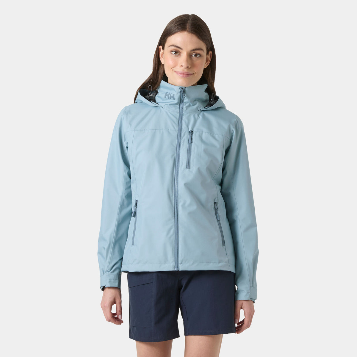 W CREW HOODED JACKET 20, WINDY BLUE, M