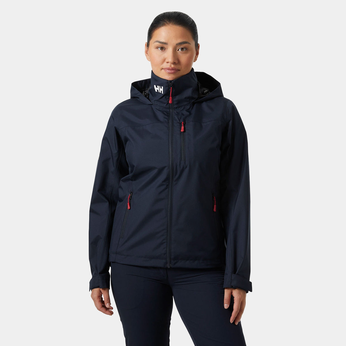 W CREW HOODED JACKET 20, NAVY, L