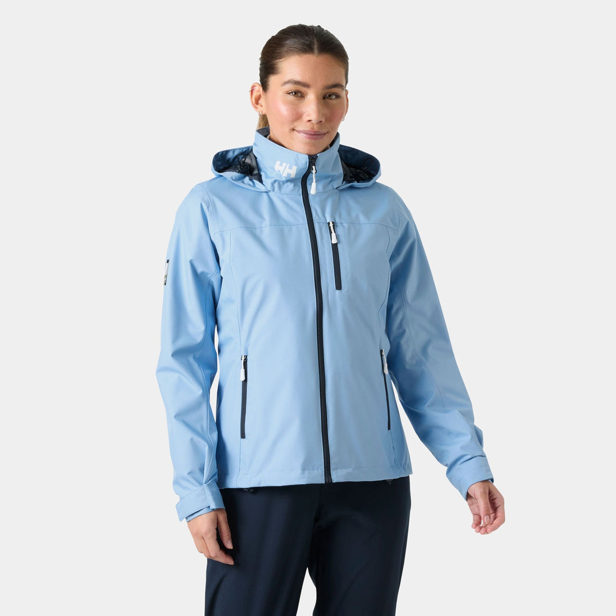 W CREW HOODED JACKET 20, BRIGHT BLUE, M