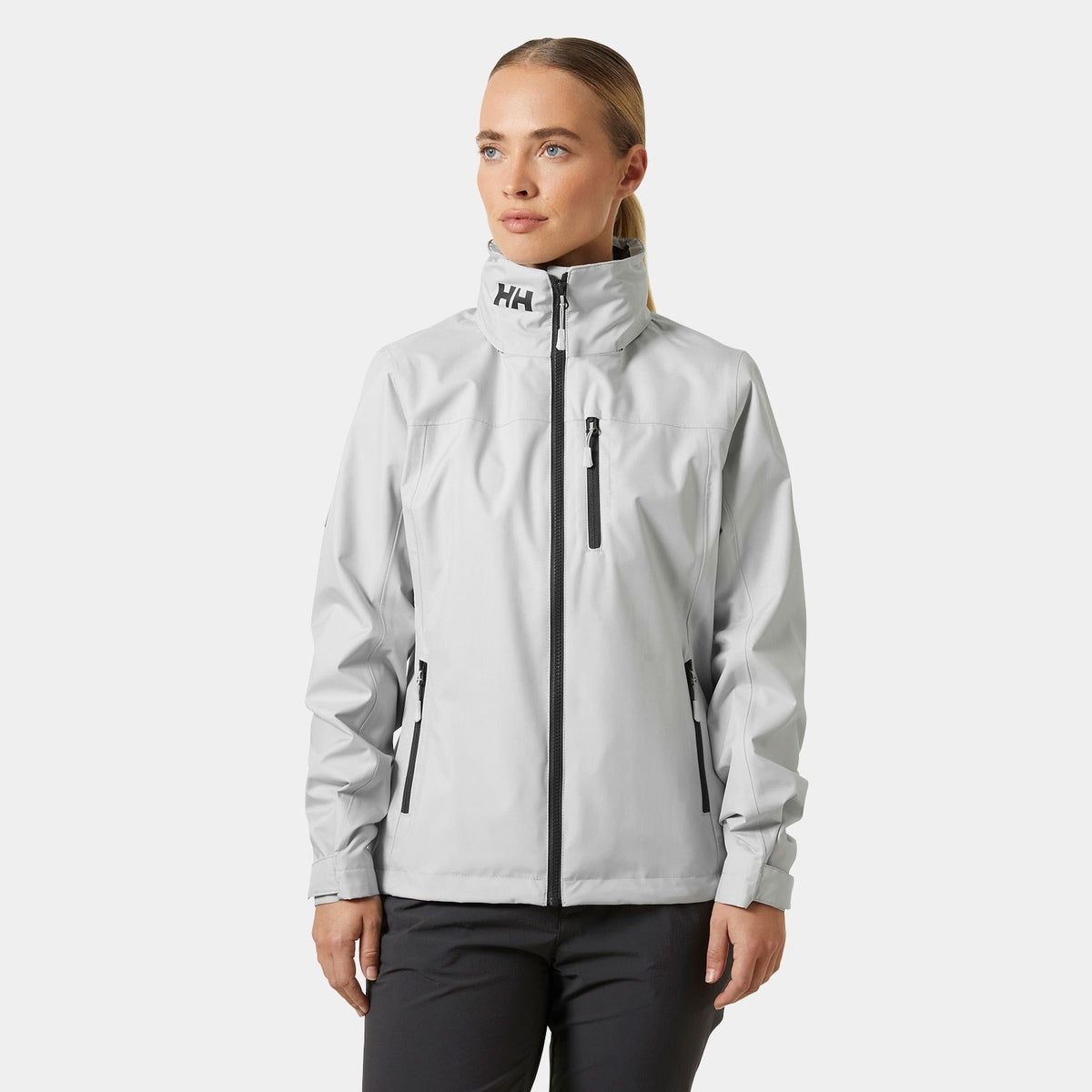 W CREW HOODED JACKET 20, GREY FOG, L