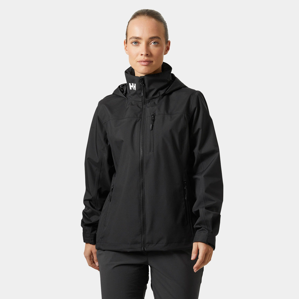 W CREW HOODED JACKET 20, BLACK, L