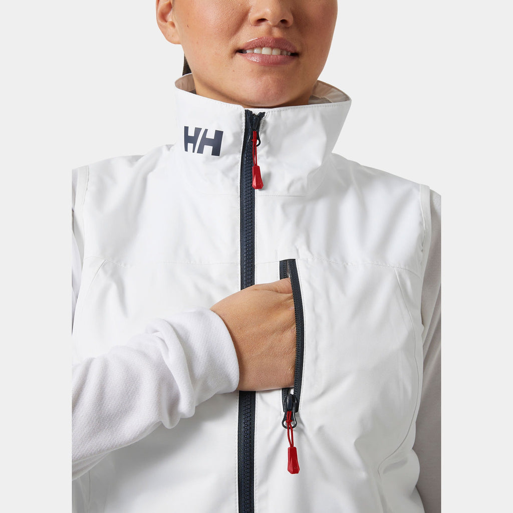 W CREW VEST 20, WHITE, XXL