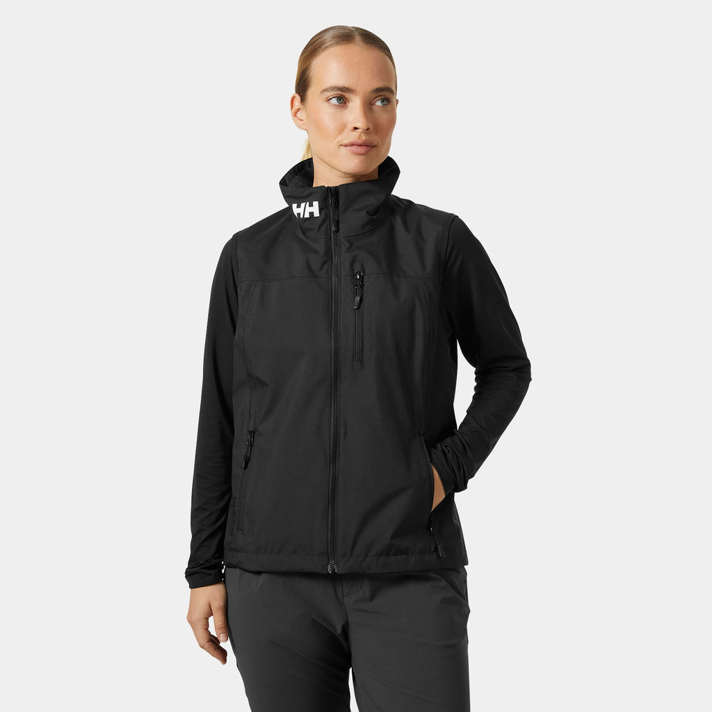W CREW VEST 20, BLACK, XXL