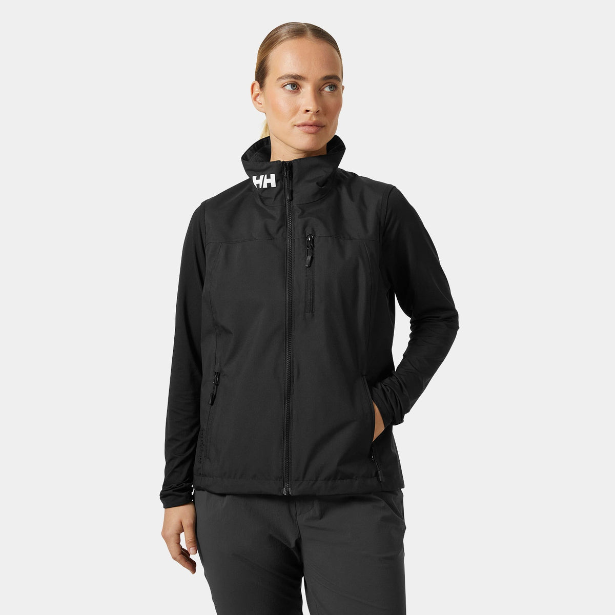 W CREW VEST 20, BLACK, XXL