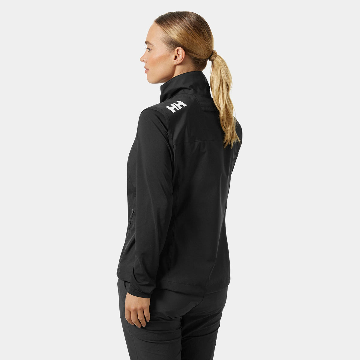 W CREW VEST 20, BLACK, XXL