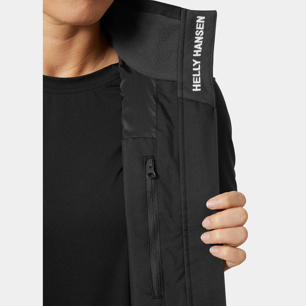 W CREW VEST 20, BLACK, XXL