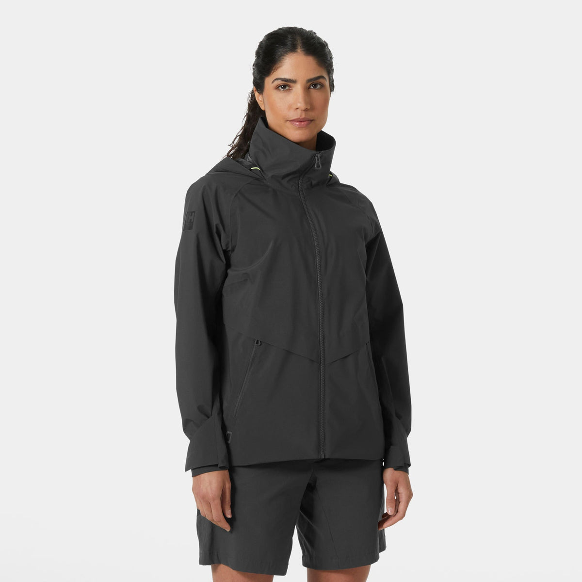 W HP RACING HOODED JACKET, EBONY, L