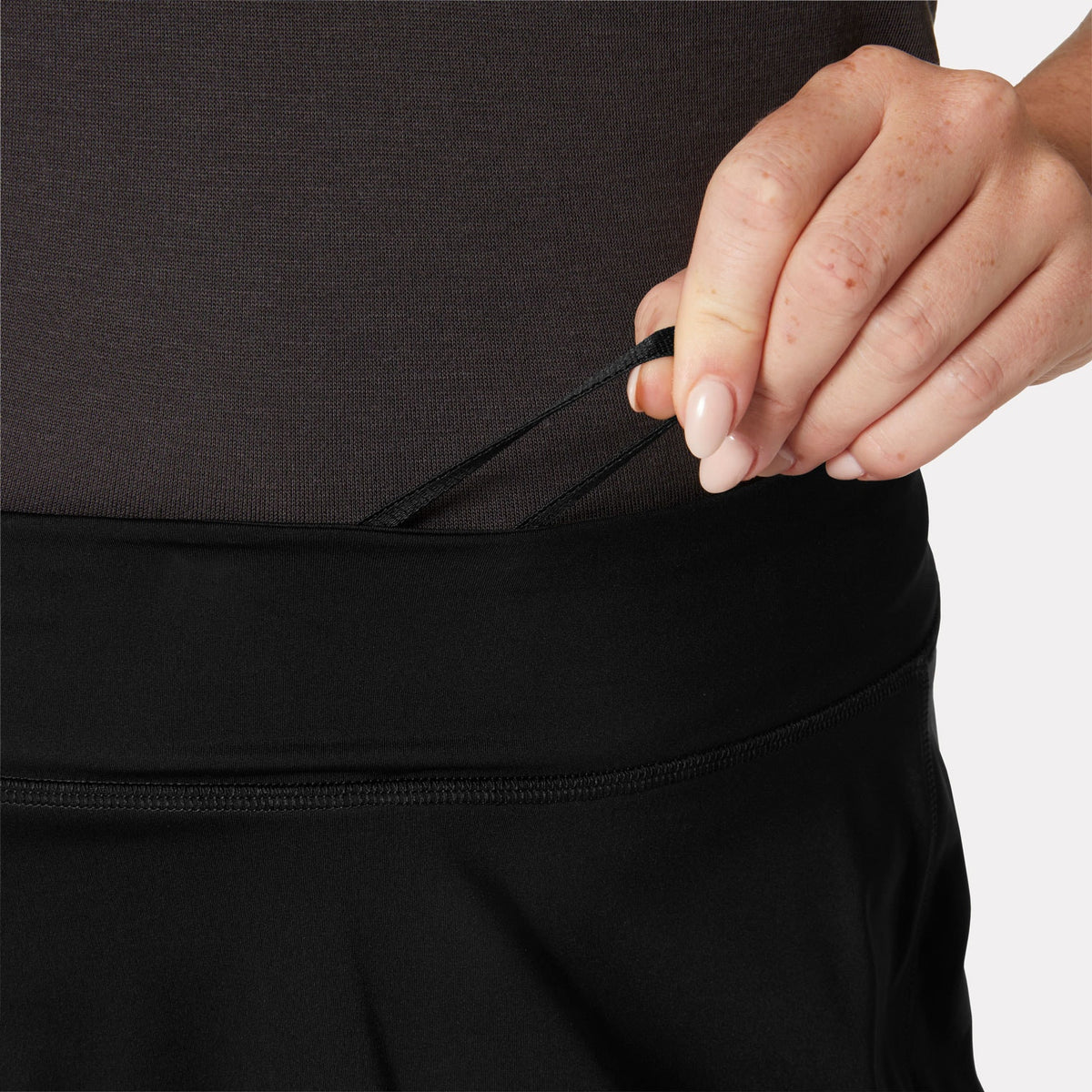 W HH SKORT, BLACK, L