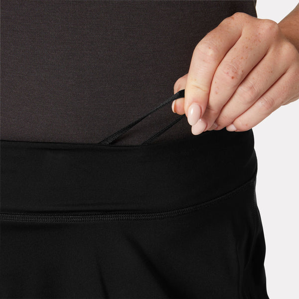 W HH SKORT, BLACK, L