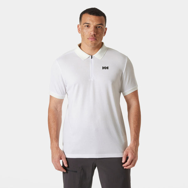 HP 1/2 ZIP POLO, WHITE, XXL