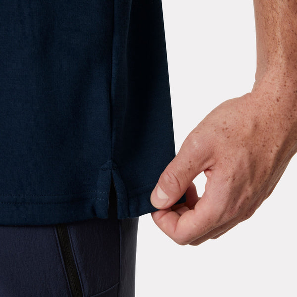 HP 1/2 ZIP POLO, NAVY, S