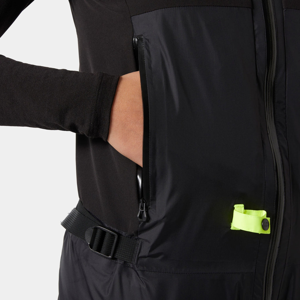 AEGIR MIDLAYER SALOPETTE, BLACK, L