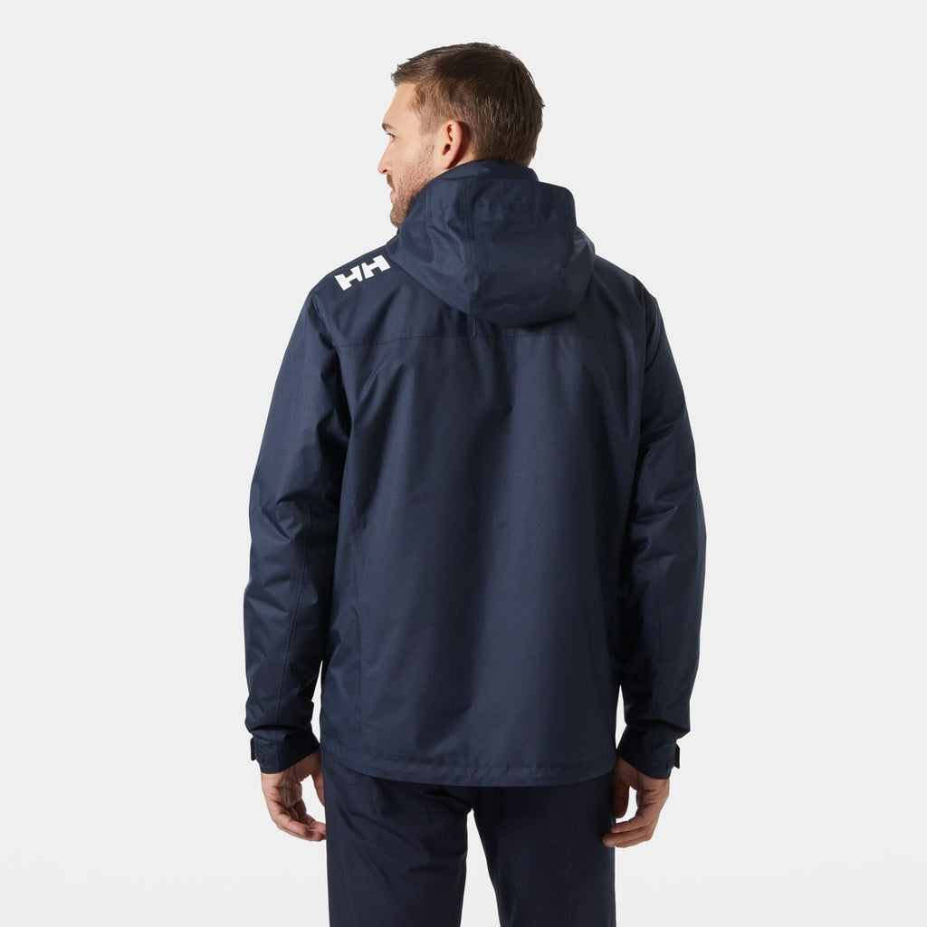 CREW HOODED PILE JACKET, NAVY, XXL