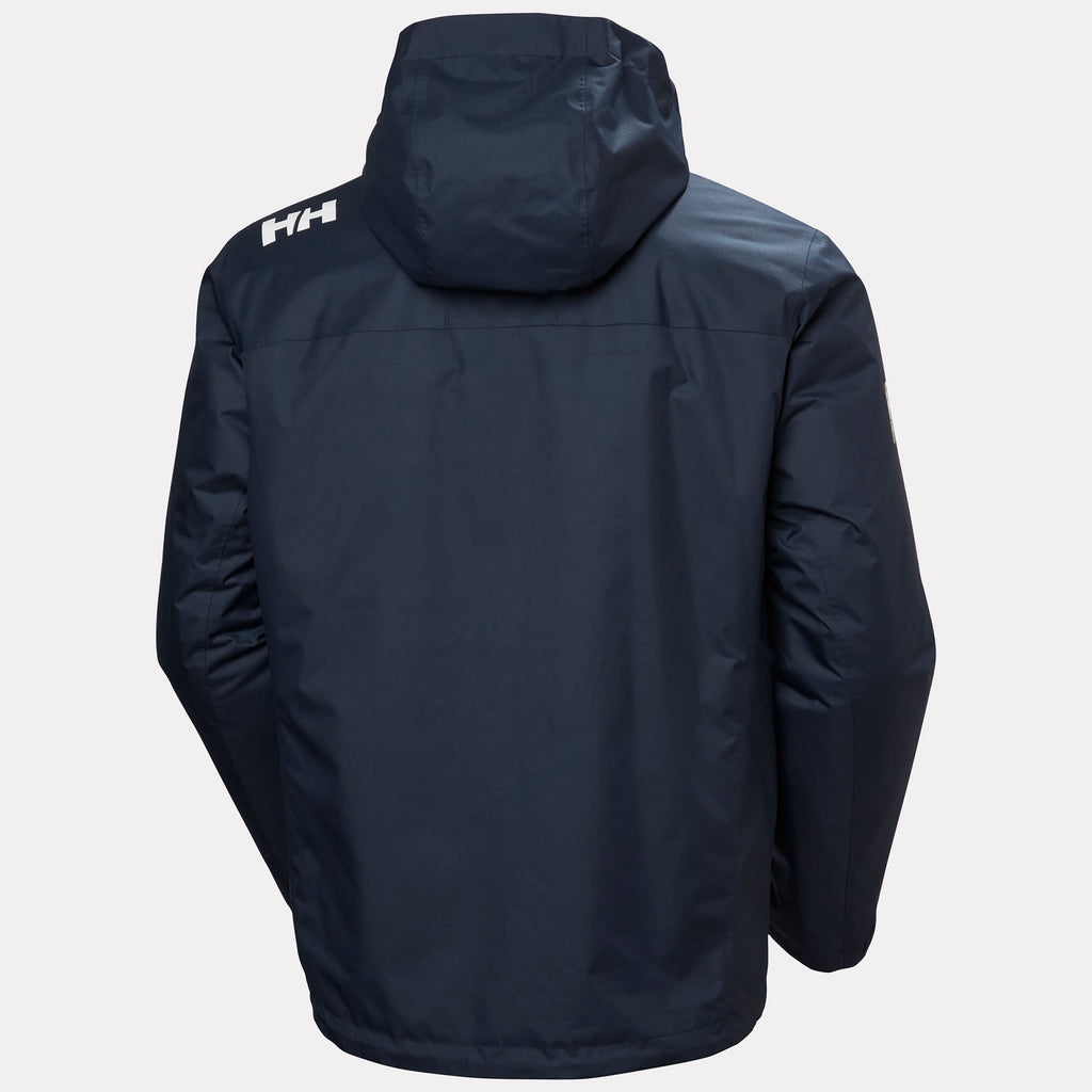 CREW HOODED PILE JACKET, NAVY, XXL