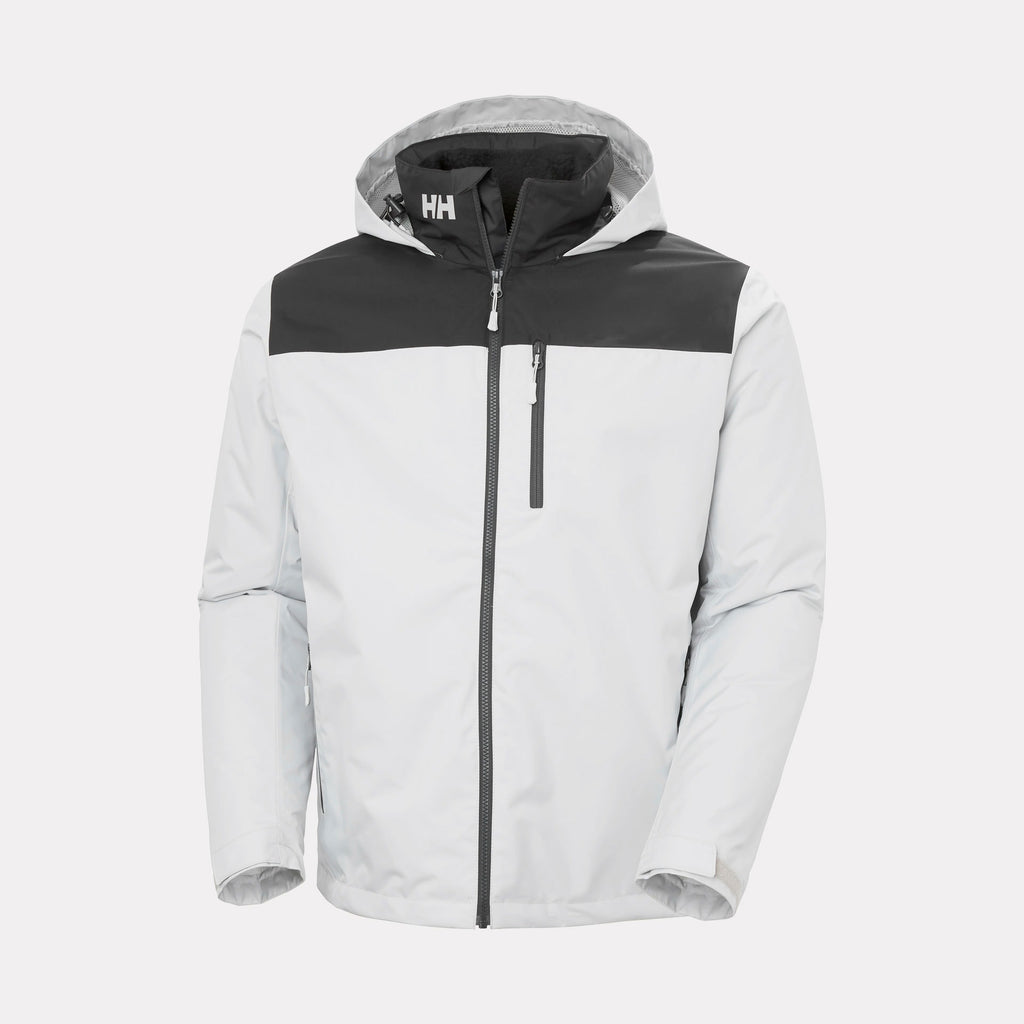 CREW HOODED PILE JACKET, GREY FOG, XXL
