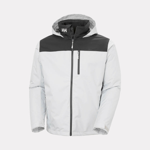 CREW HOODED PILE JACKET, GREY FOG, XXL