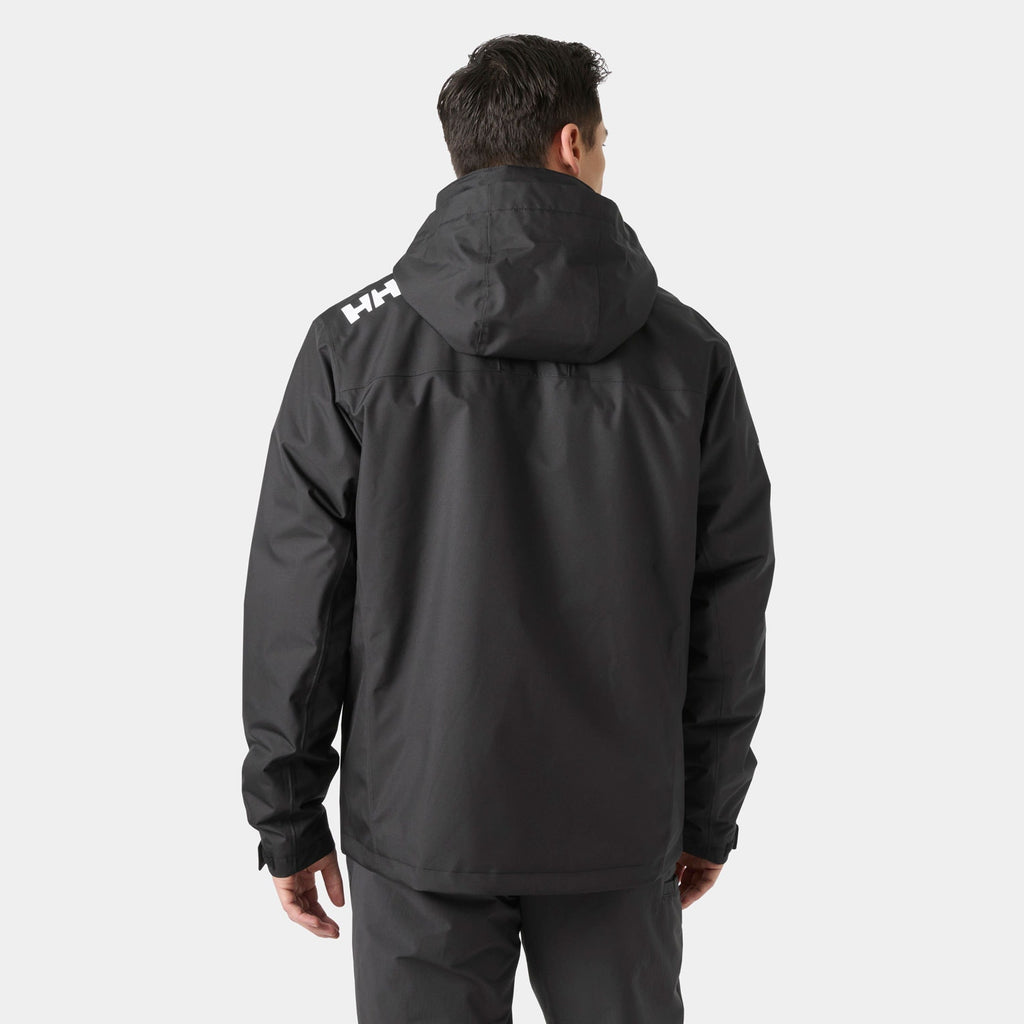 CREW HOODED PILE JACKET, BLACK, XXL