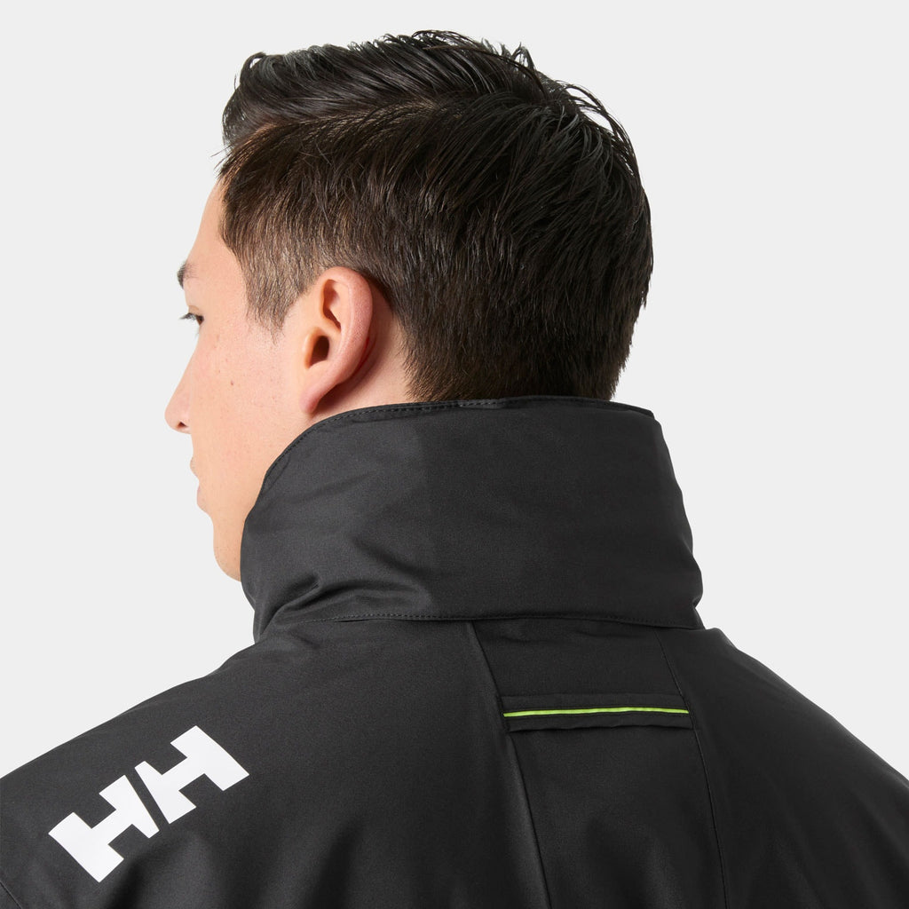 CREW HOODED PILE JACKET, BLACK, XXL