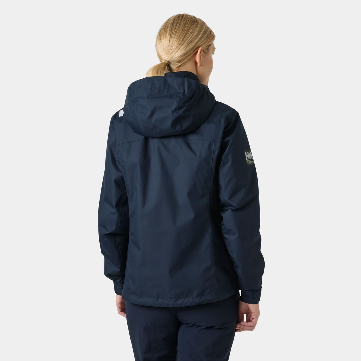 W CREW HOODED PILE JACKET, NAVY, L
