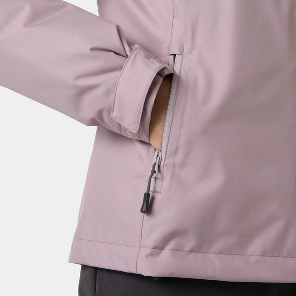 W CREW HOODED PILE JACKET, PURPLE CLAY, L