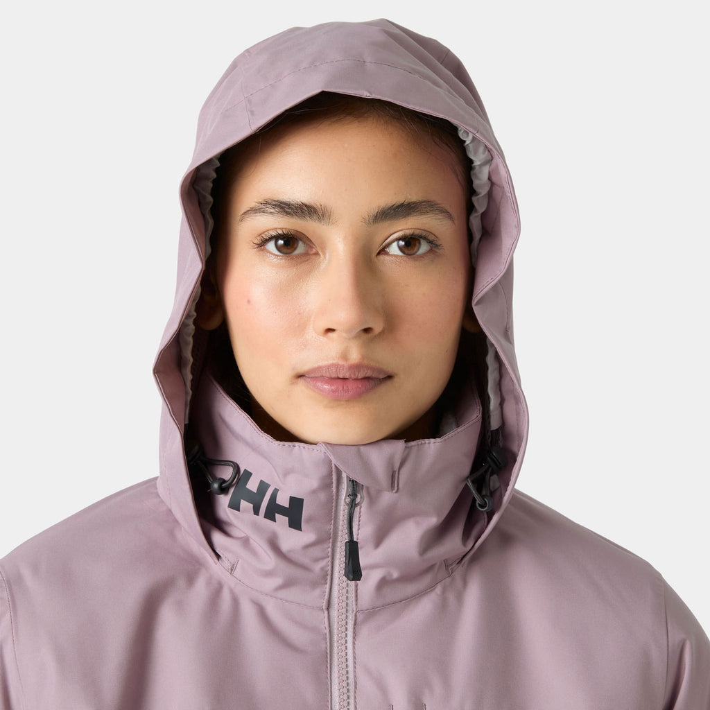 W CREW HOODED PILE JACKET, PURPLE CLAY, L