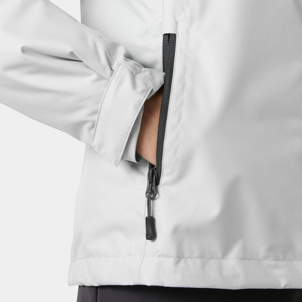 W CREW HOODED PILE JACKET, GREY FOG, L