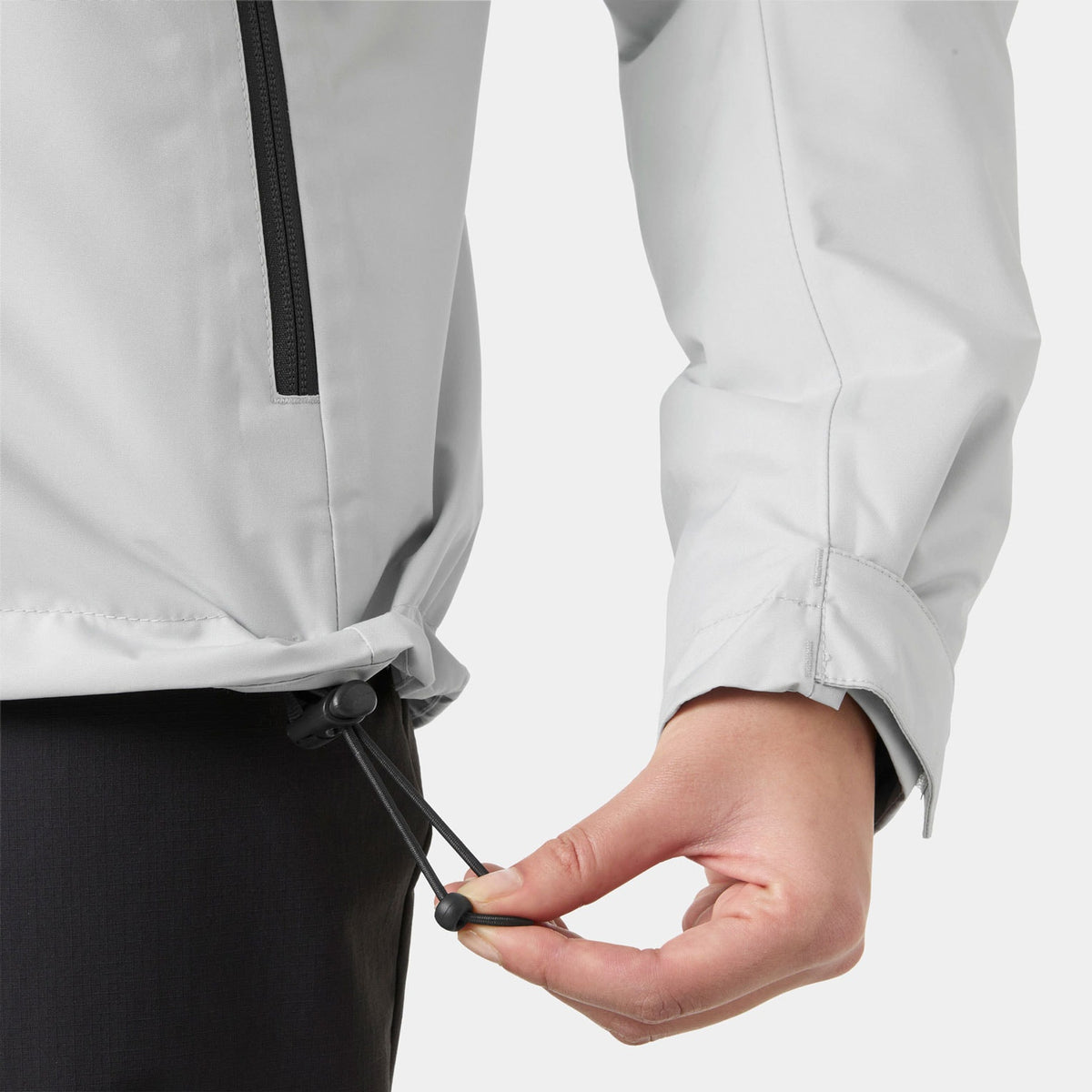 W CREW HOODED PILE JACKET, GREY FOG, L