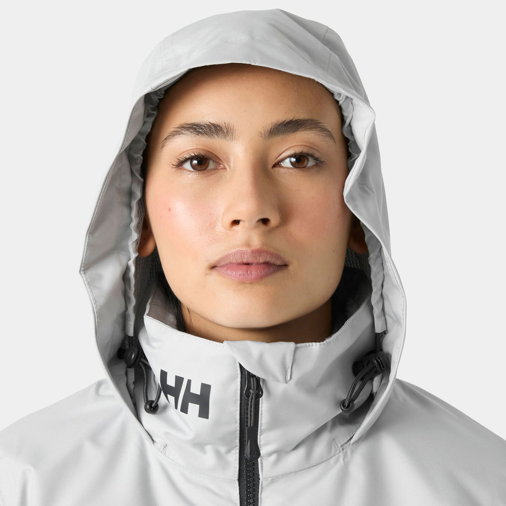 W CREW HOODED PILE JACKET, GREY FOG, L