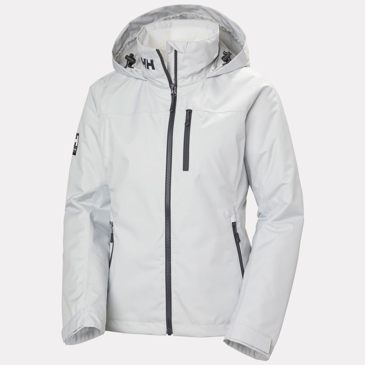 W CREW HOODED PILE JACKET, GREY FOG, L