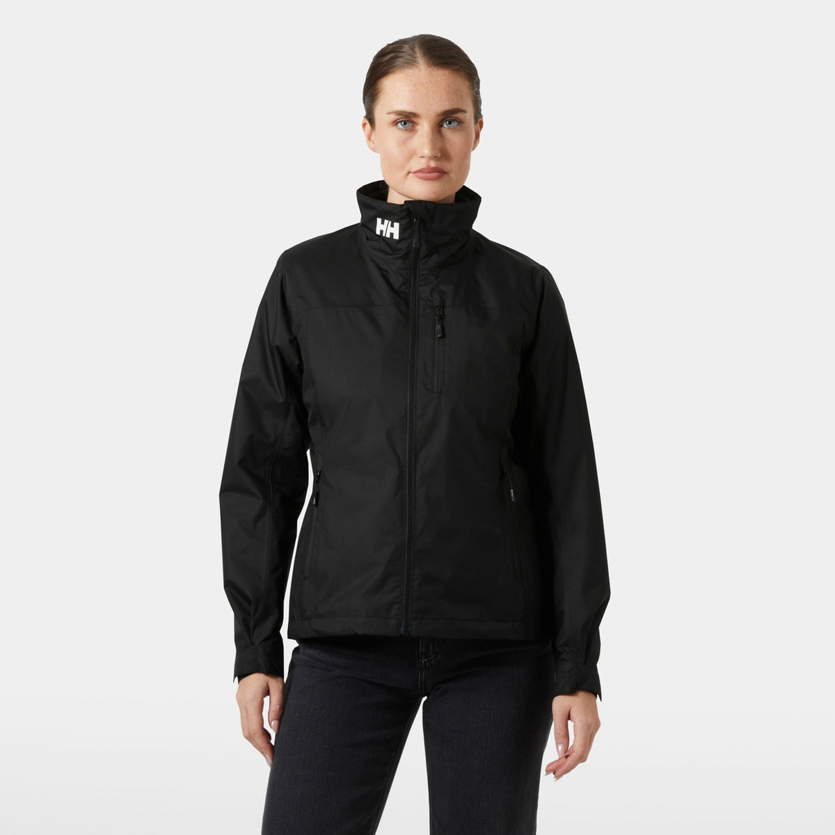 W CREW HOODED PILE JACKET, BLACK, L