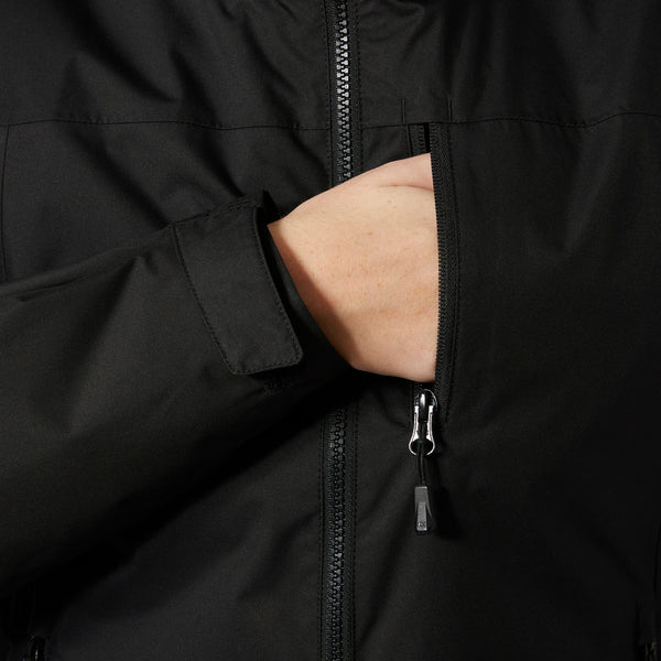 W CREW HOODED PILE JACKET, BLACK, L