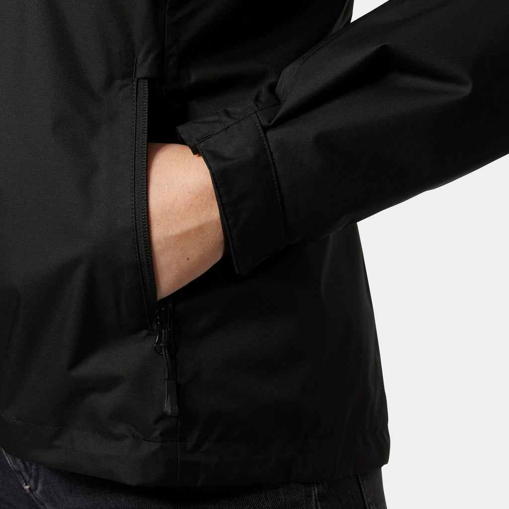 W CREW HOODED PILE JACKET, BLACK, L