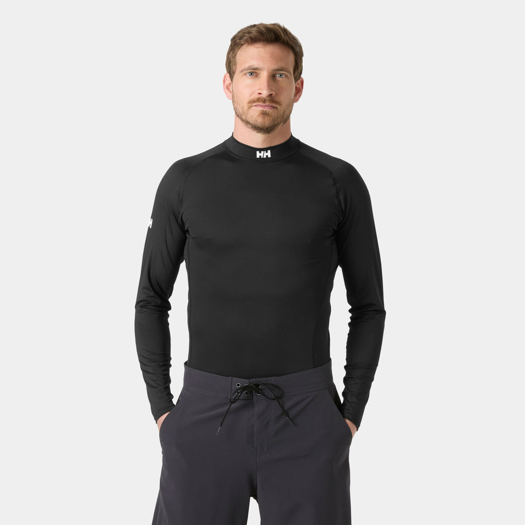 WATERWEAR RASHGUARD, BLACK, XXL