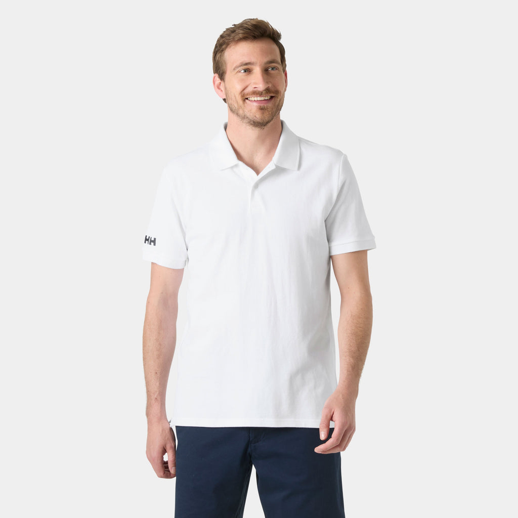 CREW POLO PIQUE, WHITE, XXL