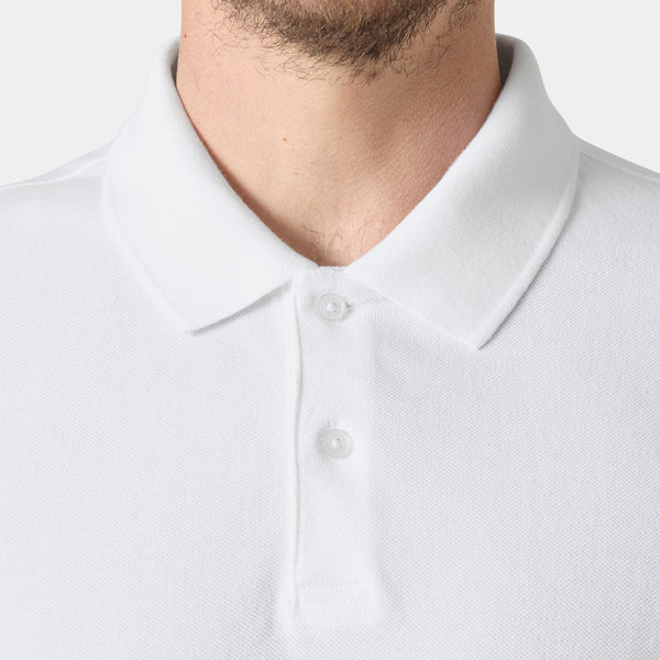 CREW POLO PIQUE, WHITE, XXL