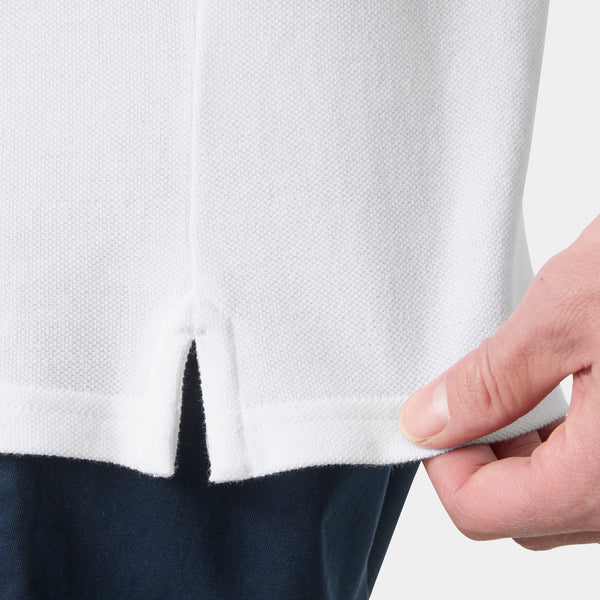 CREW POLO PIQUE, WHITE, XXL